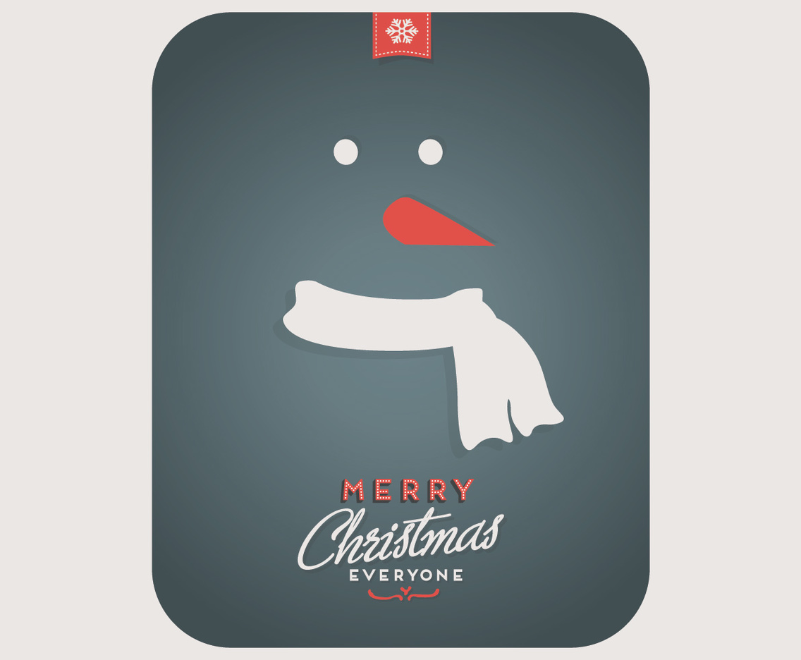 Snowman Playing Card Vector