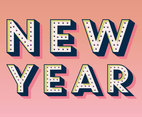 Marquee-Style New Year Vector