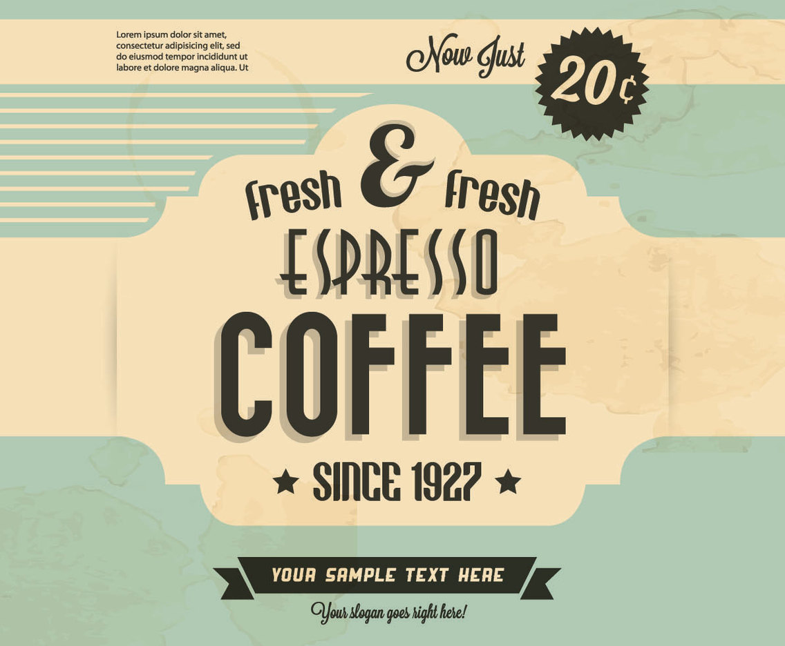 Fresh & Fresh Coffee Vector