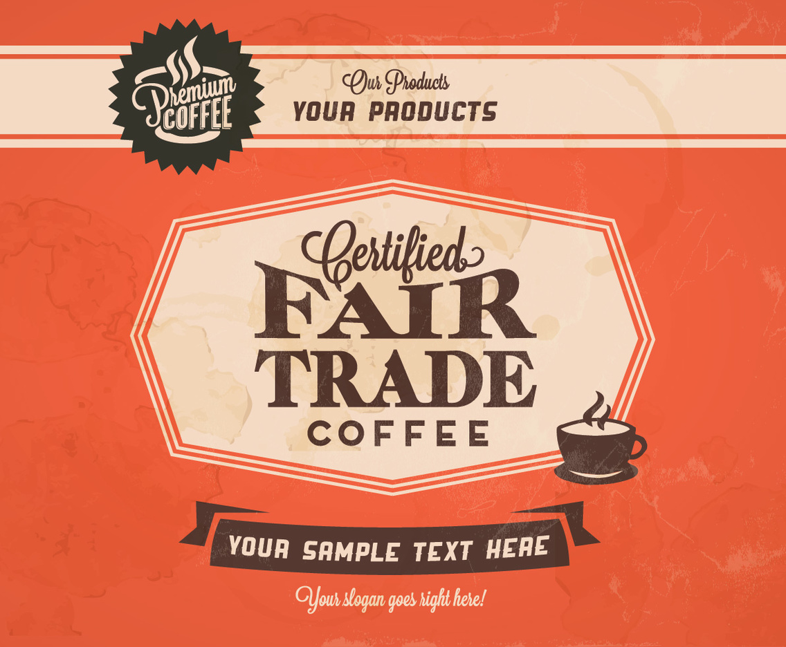 Fair Trade Coffee Classic Vector