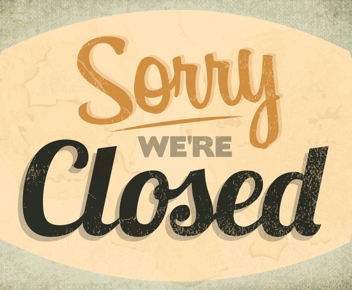 Classic Closed Sign Vector