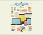 Tech & Documents Infographics Collection Vector