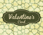 Green Valentine's Card Vector