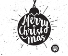 Scripted Christmas Ornament Vector