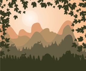 Forest Vector Background Vector Art & Graphics | freevector.com