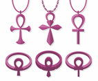 Necklace and Ring ANKH Key of Life Vector Design