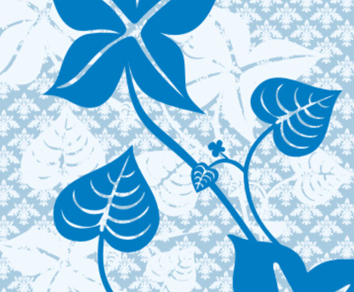 Flowers in blue