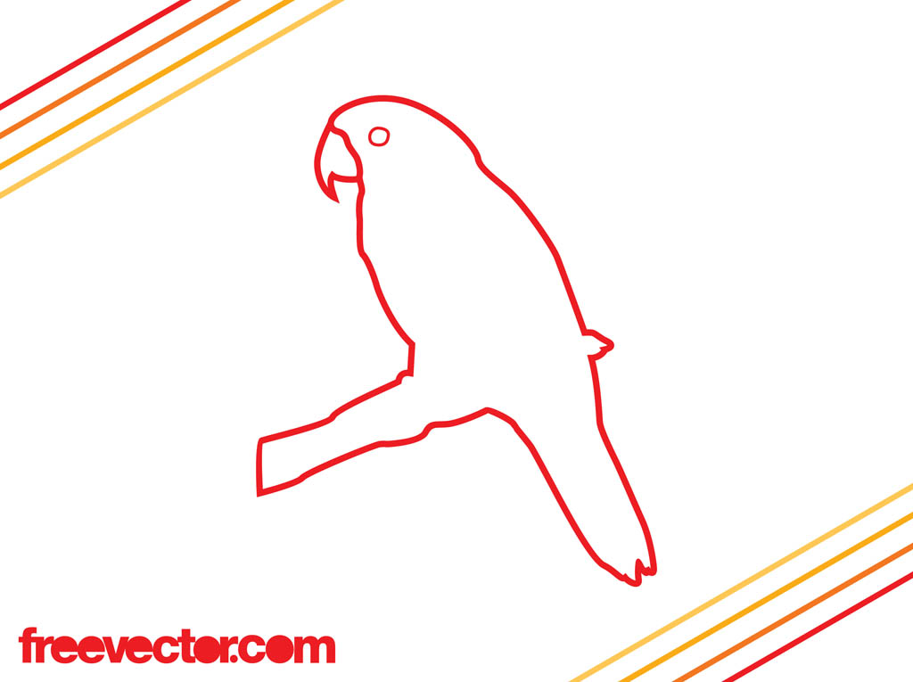 Parrot Outlines Vector