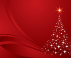 Christmas Tree Background Red