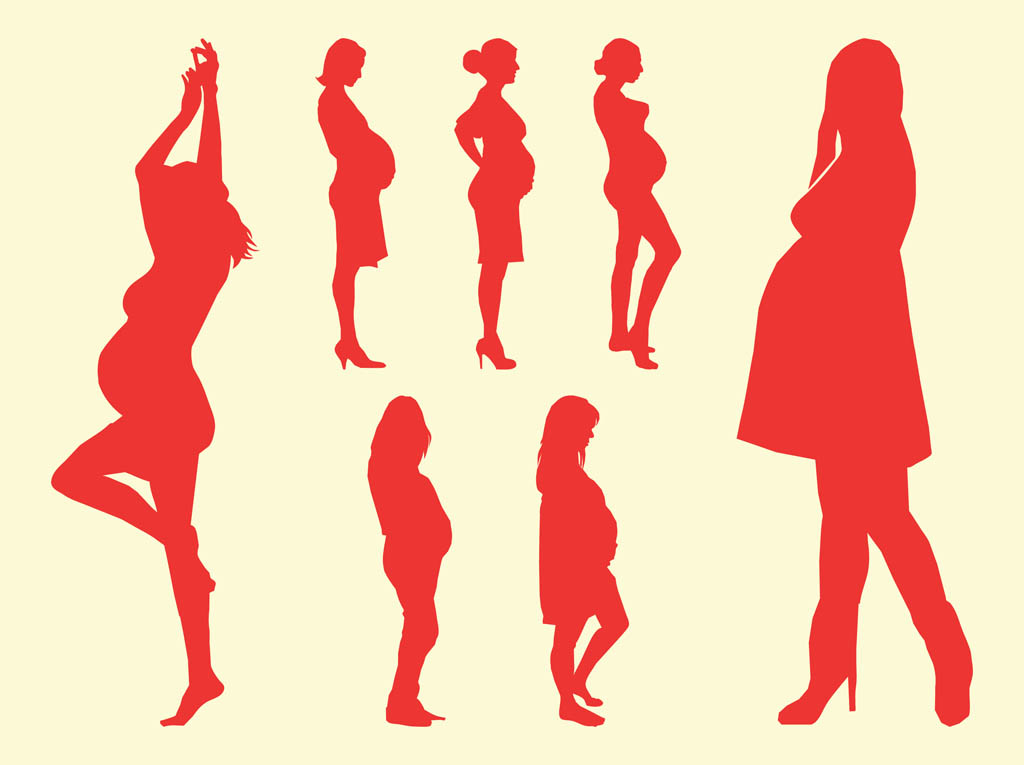 Silhouettes Of Pregnant Women