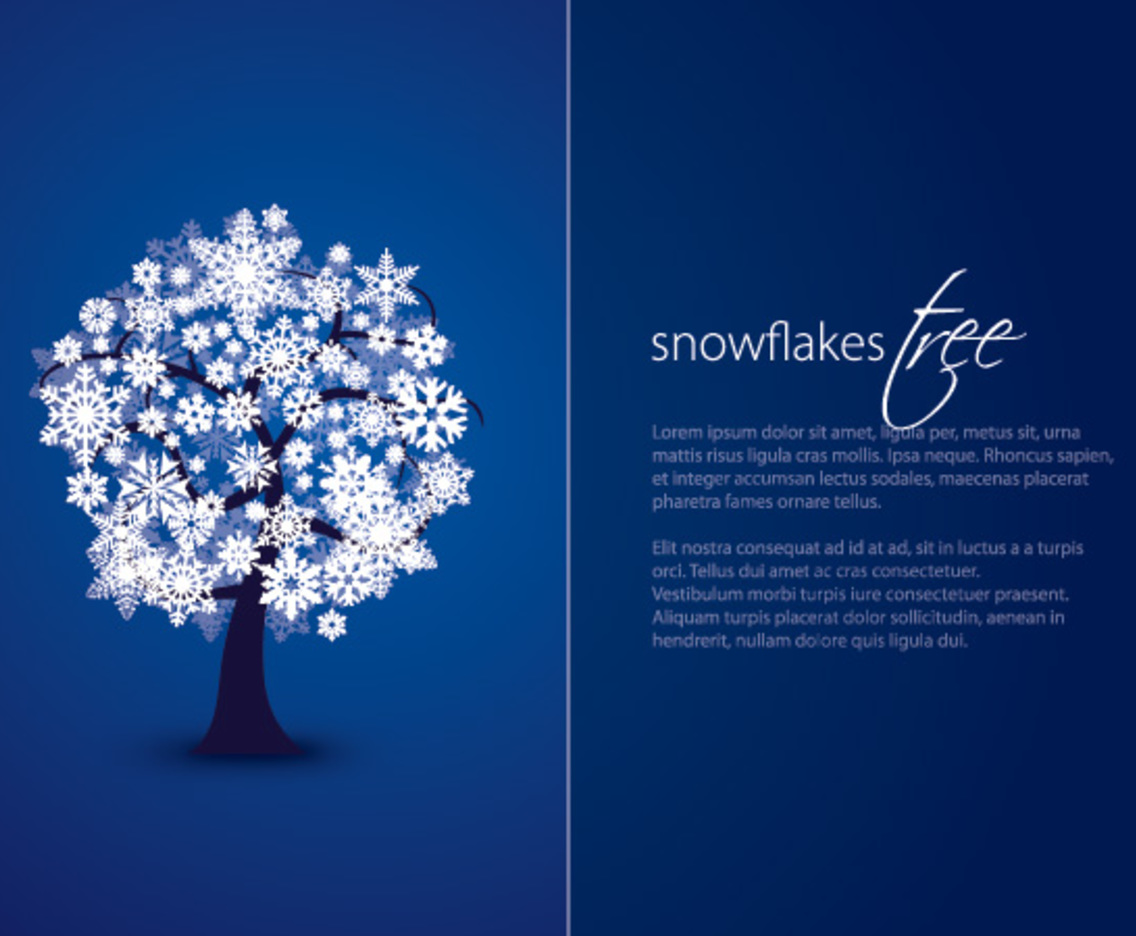Snowflakes Tree Card