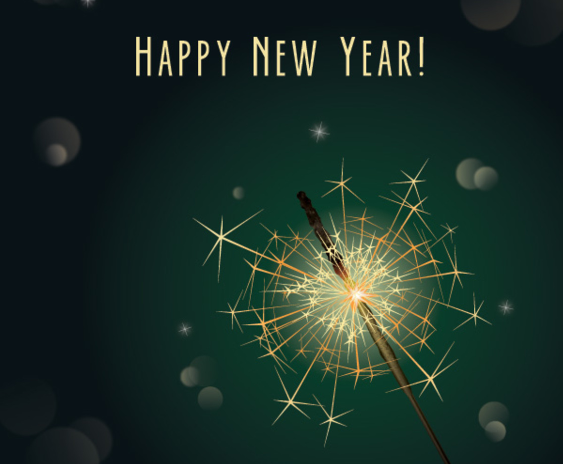 New Year Sparkler Vector Art And Graphics