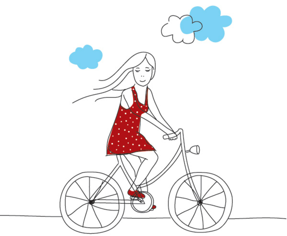 Girl On Bicycle