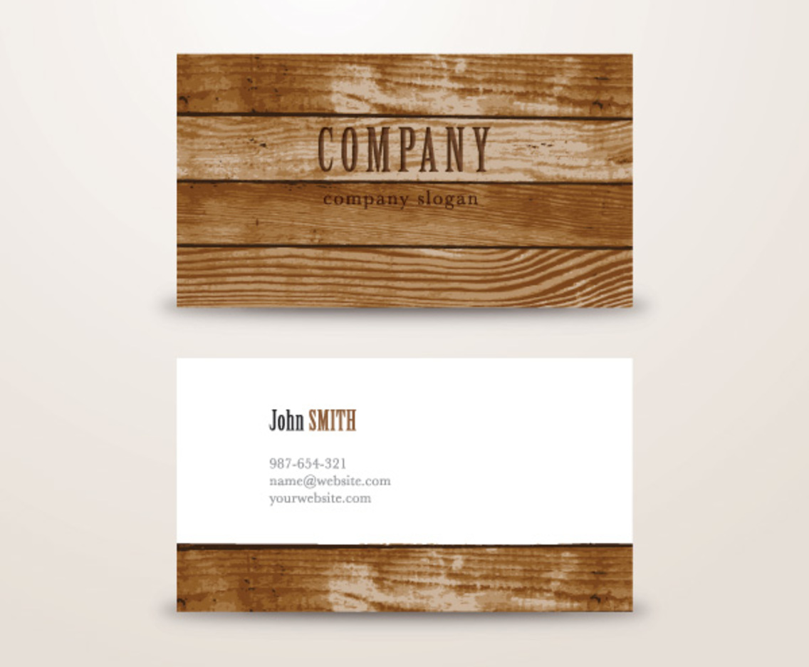 Wooden Background Business Card