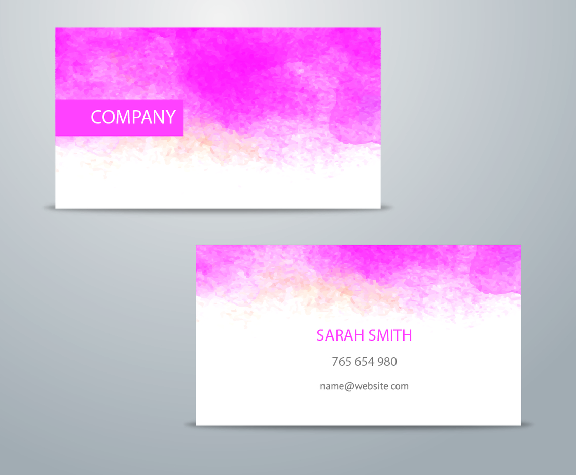 Watercolor Business Card Template