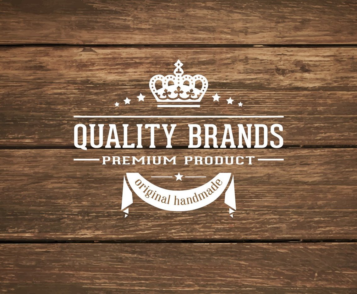 Wooden Background With Retro Label