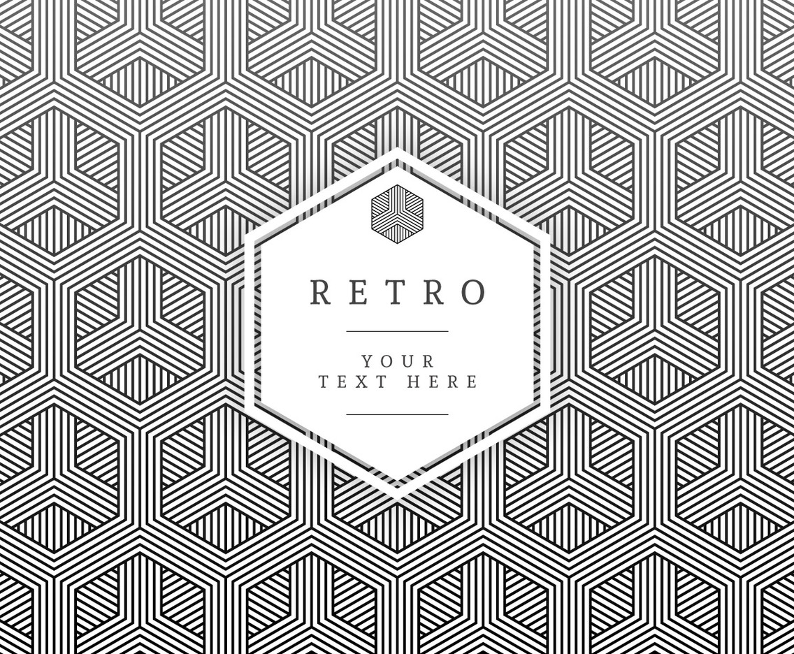 Geometric Retro Vector Card