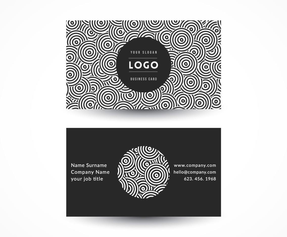 Geometric Circles Business Card
