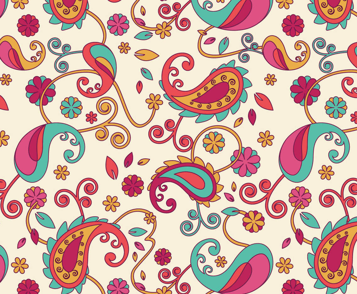 Colorful Paisley Background Vector Art & Graphics | freevector.com