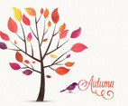 Watercolor Autumn Tree