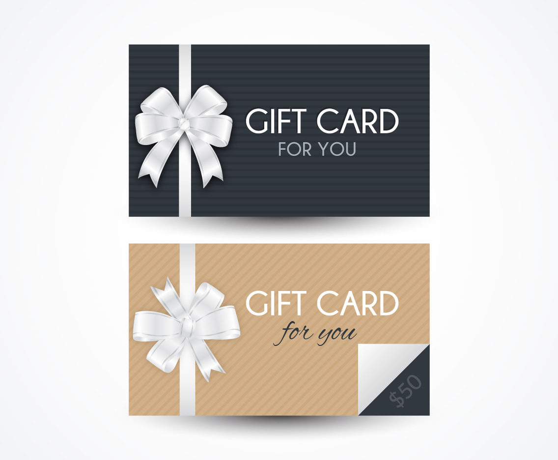 Gift Card Templates Vector Art Graphics Freevector