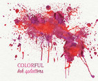 Colorful Ink Splatters