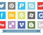 Flat Style Social Media Icon Set