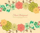Beautiful Floral Wreath Background