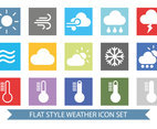 Flat Colorful Wetaher Icon Set