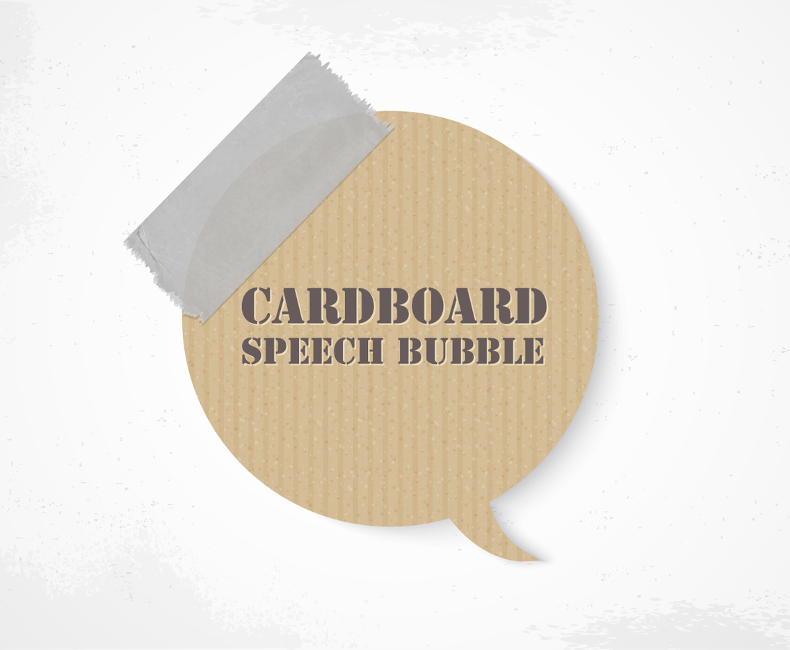 Cardboard Speech Bubble