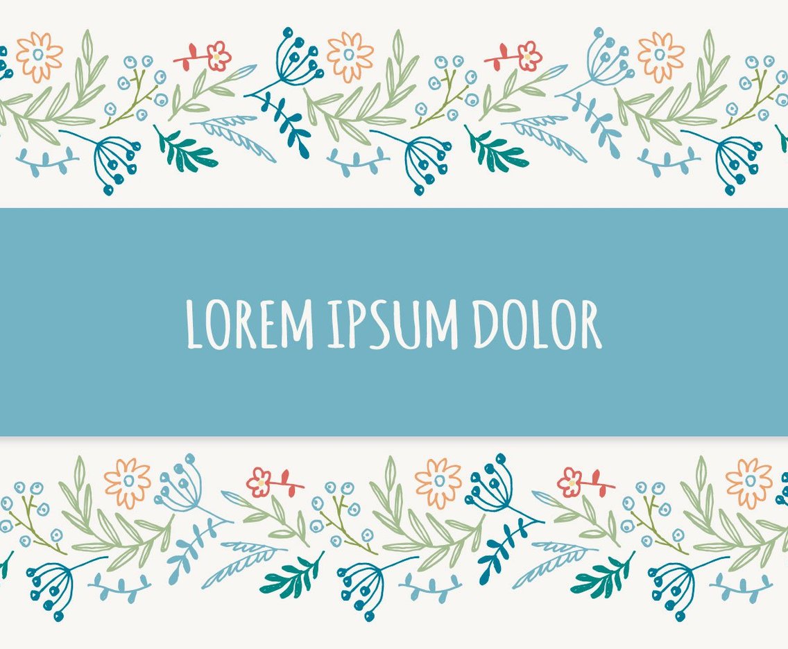 Beautiful Floral Border Vector Background