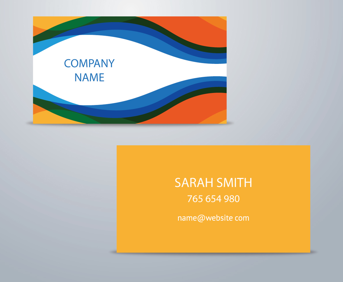 Simple Colorful Business Card Template 