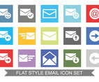 Flat Style Email Icon Set
