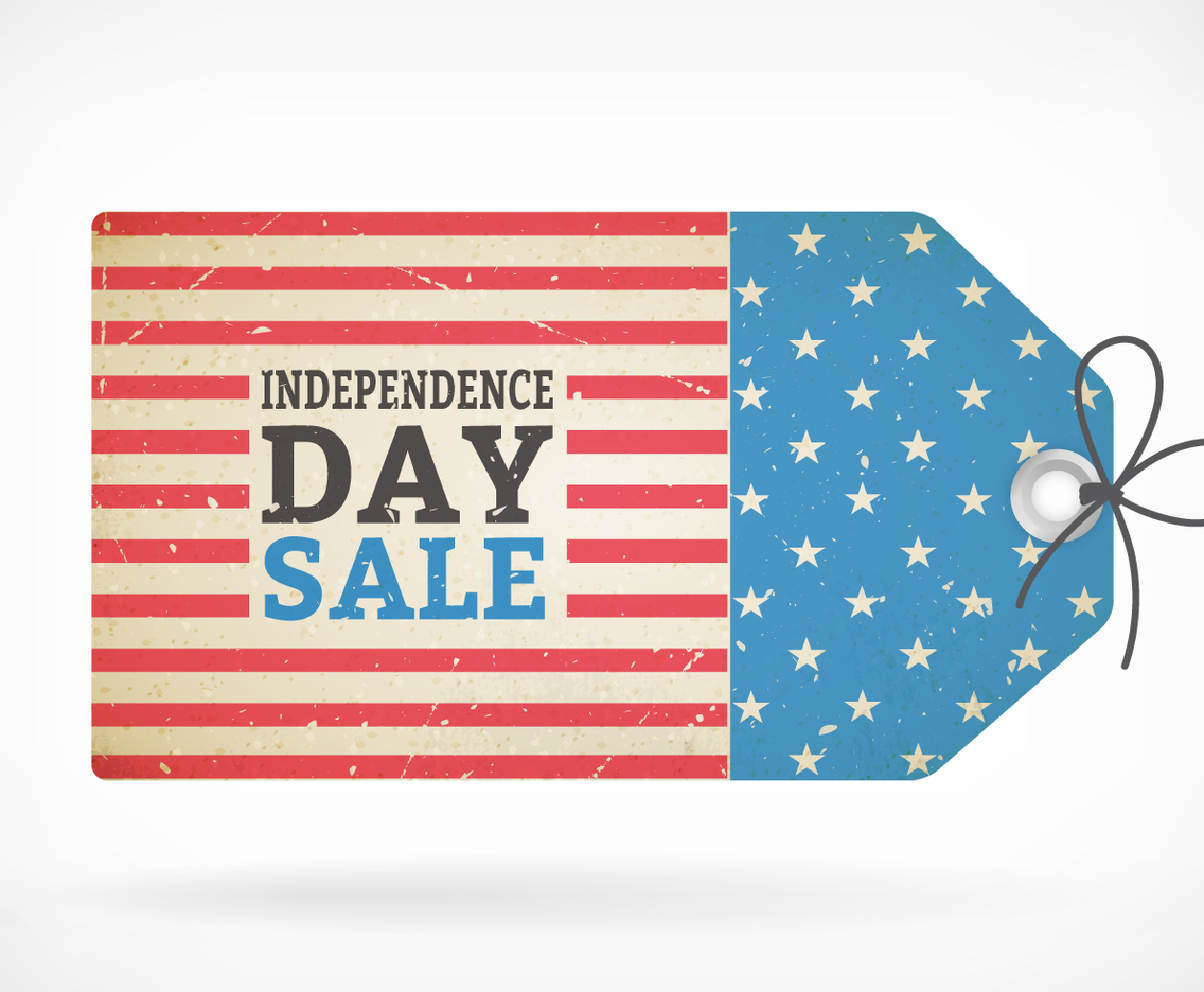 Independence Day Retro Sale Tag