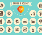 Travel And Holiday Retro Icons