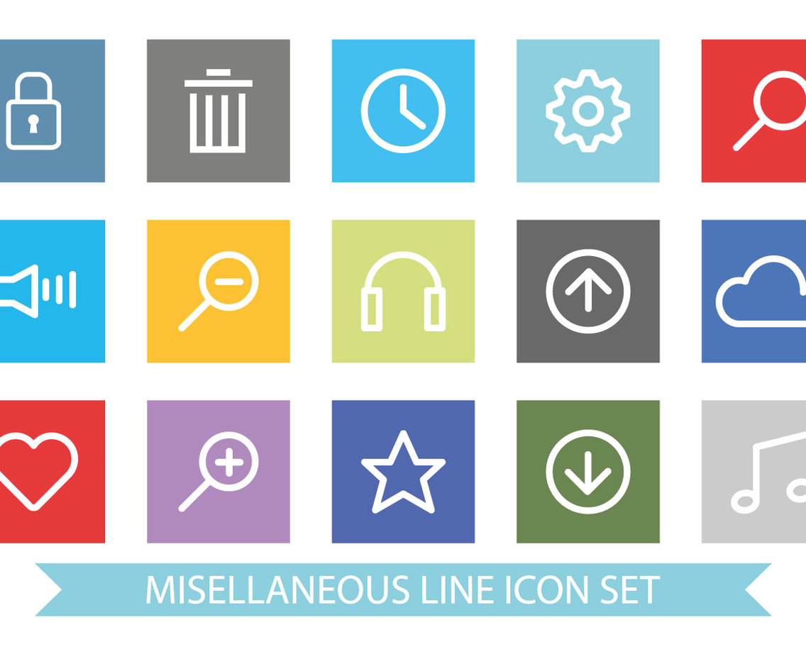 Misellaneous Line Icon Set