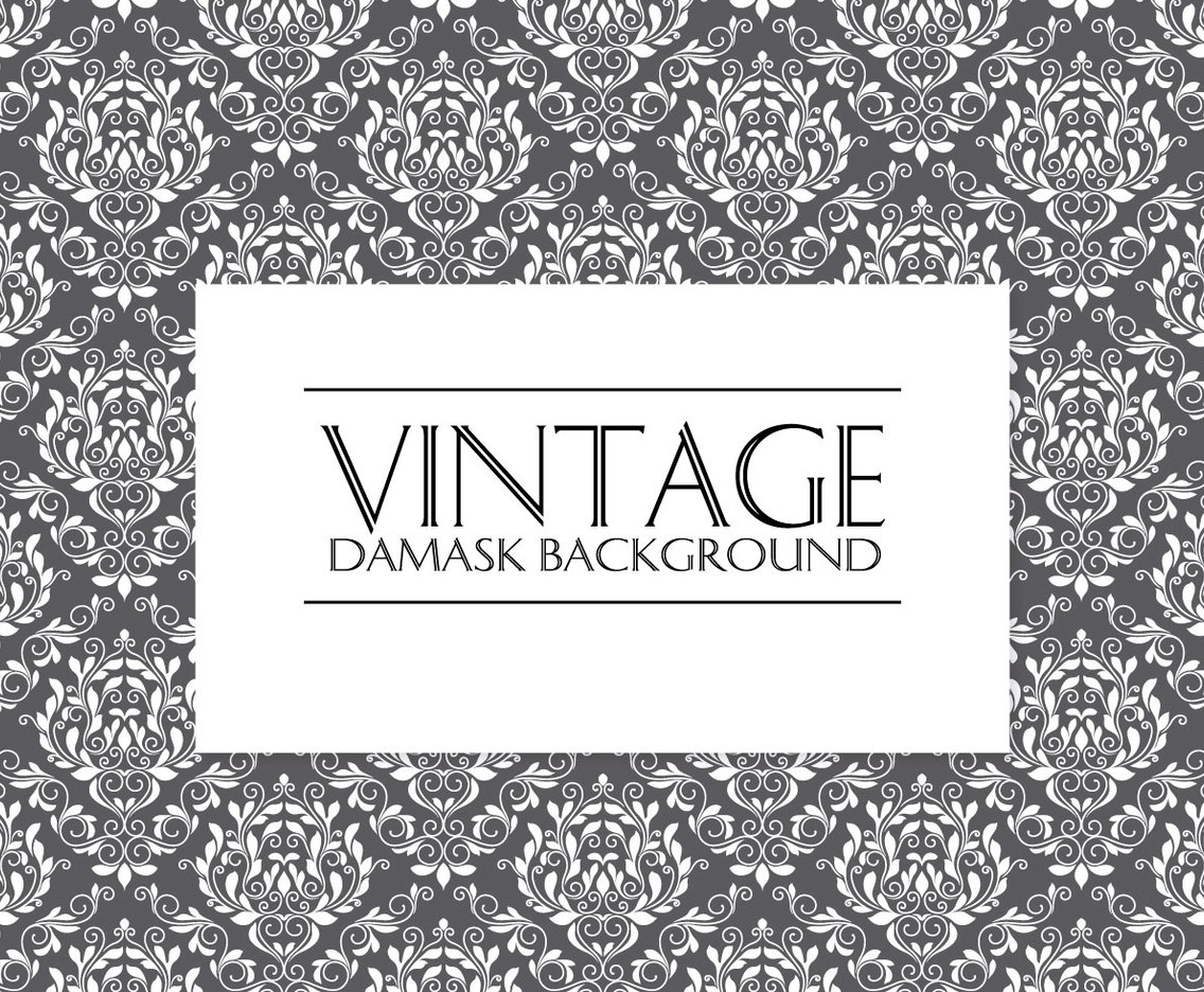 Vintage Damask Pattern Background