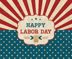 Happy Labor Day Retro Poster