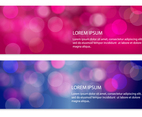 Pink and Blue Abstract Bokeh Banners