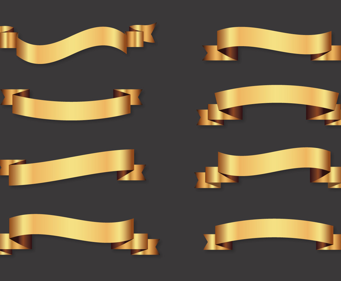 Gold Ribbon Set