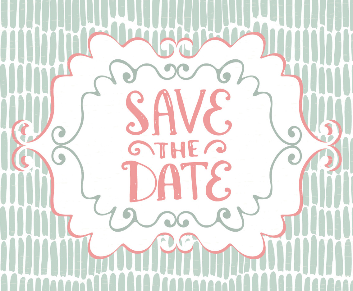 Hand Drawn Save the Date Card