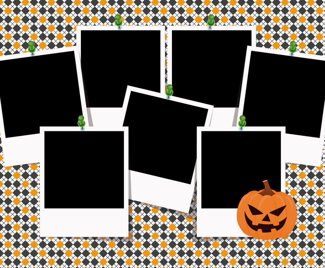 Halloween Photo Collage Template