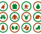 Cute Christmas Stamp Icons