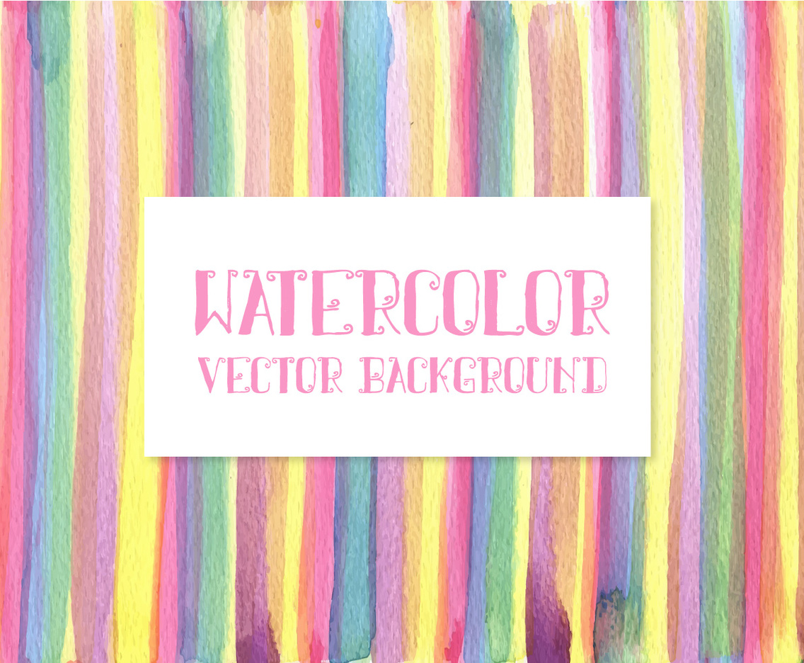 Watercolor Stripes Vector Background