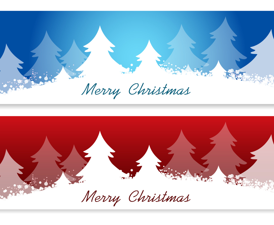 Christmas Tree Vector Banners