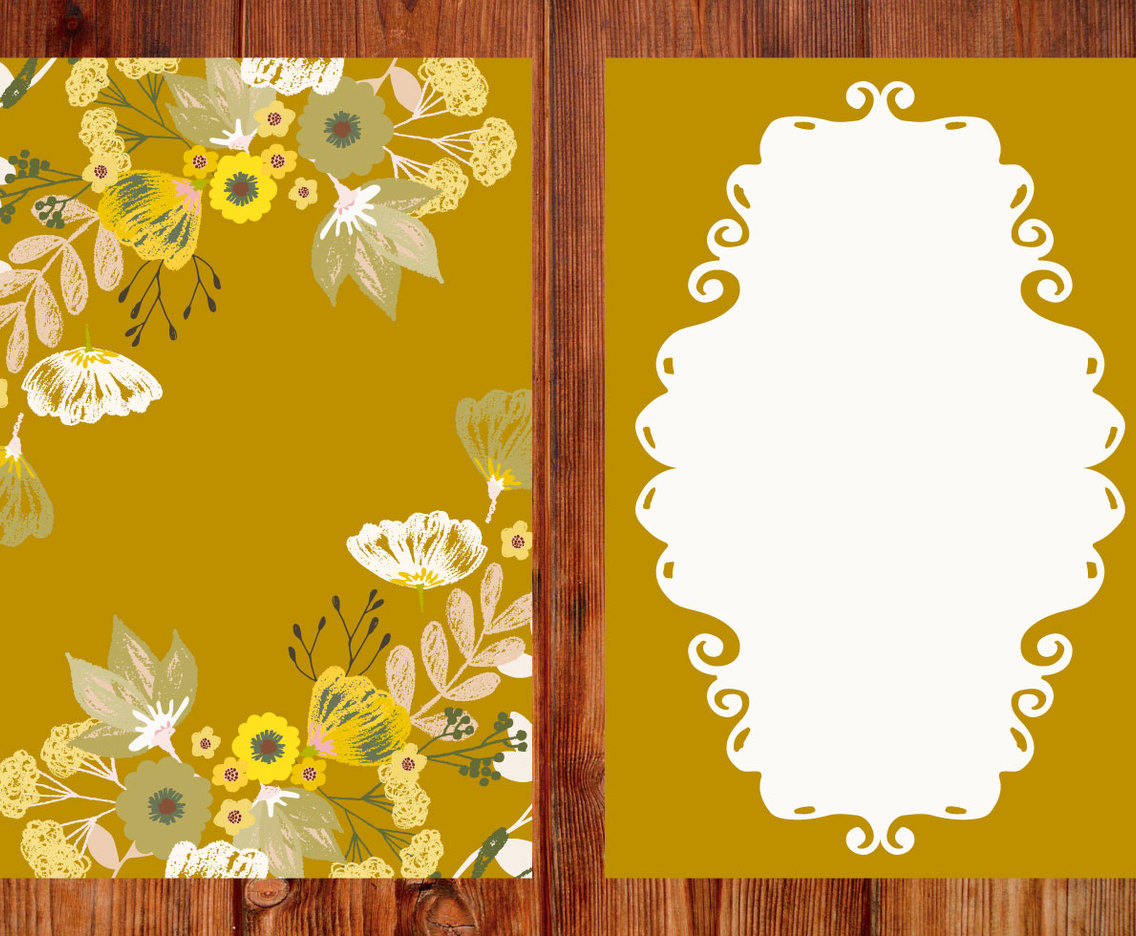 Beautiful Floral Vector Card Template