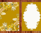 Beautiful Floral Vector Card Template