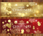 Beautiful Gold and Red Abstract Banners