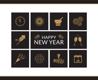 Happy New Year Vector Icons