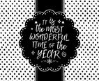 Cute Black and White Hand Drawn Style Christmas Card